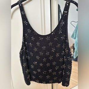 Topshop beaded top size 6